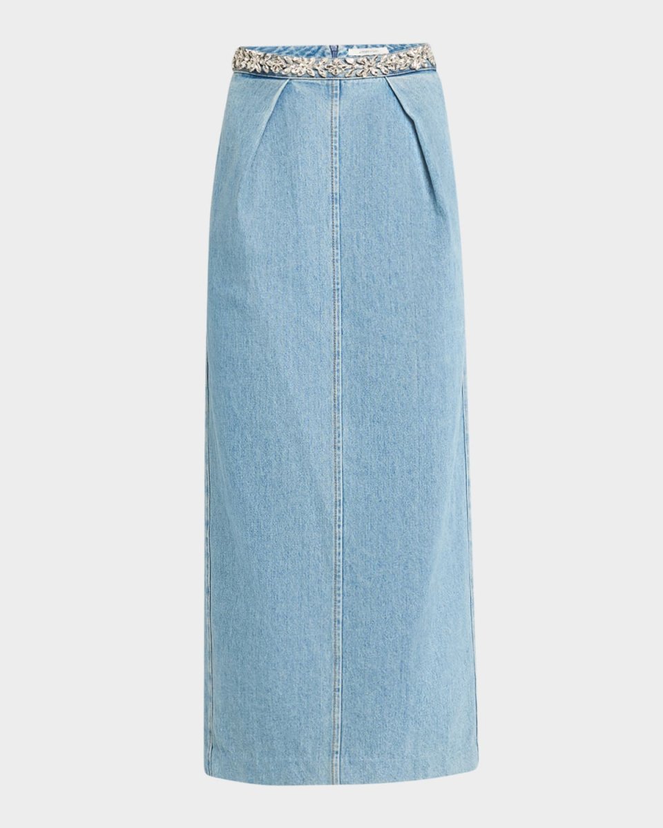 Crush Embellished Denim Skirt